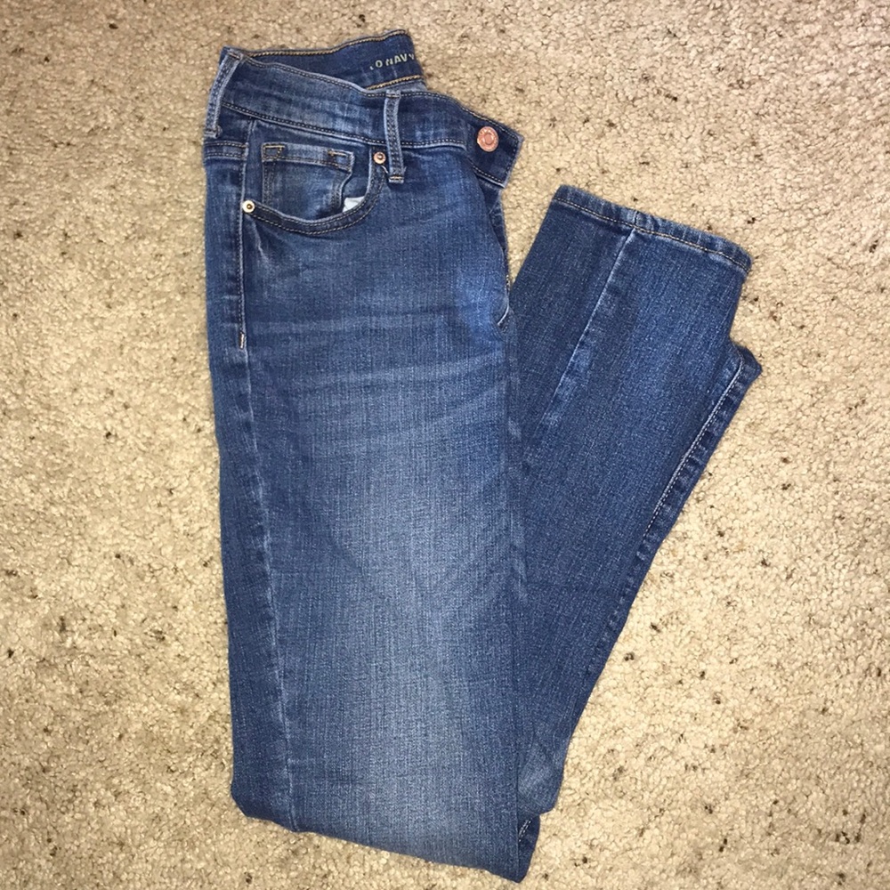 Blue denim jeans